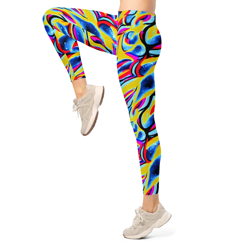 Electric Dreamscape on Leggings — Left