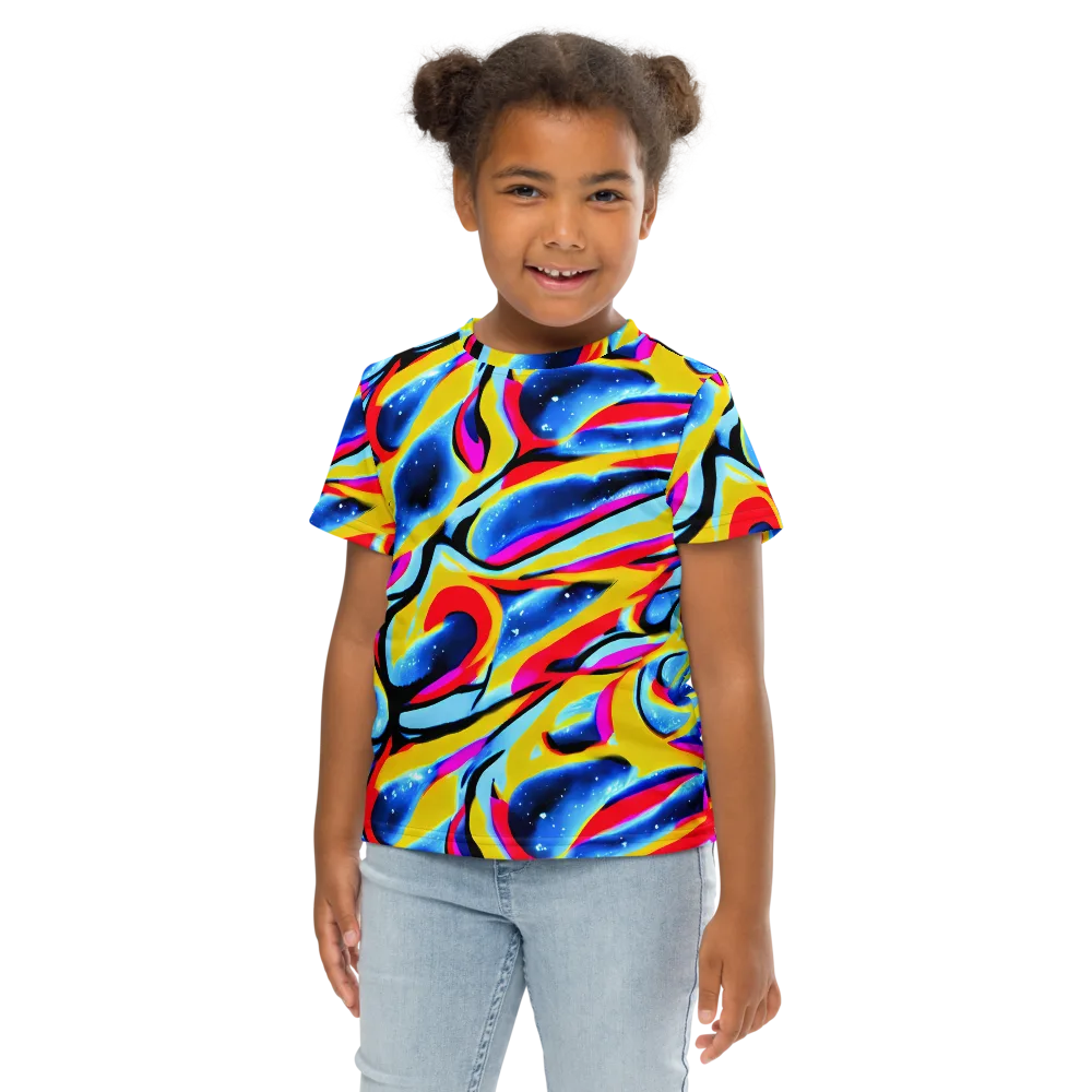 Electric Dreamscape on Kids Crew Neck T-Shirt — Front