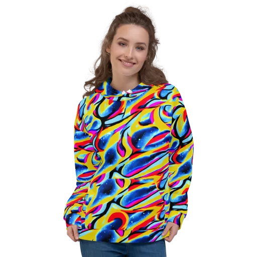 Electric Dreamscape on a Hoodie