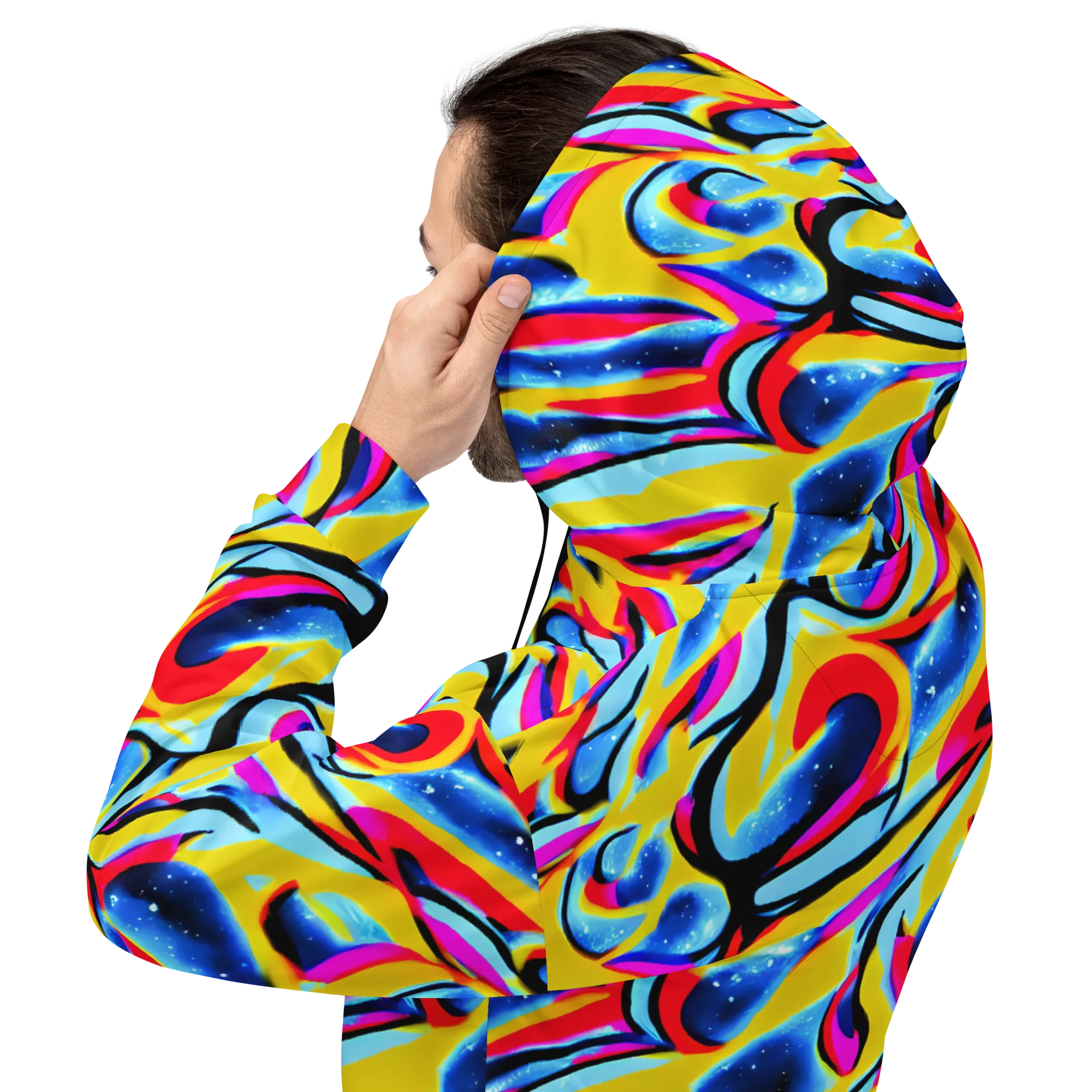 Electric Dreamscape on Hoodie — Back