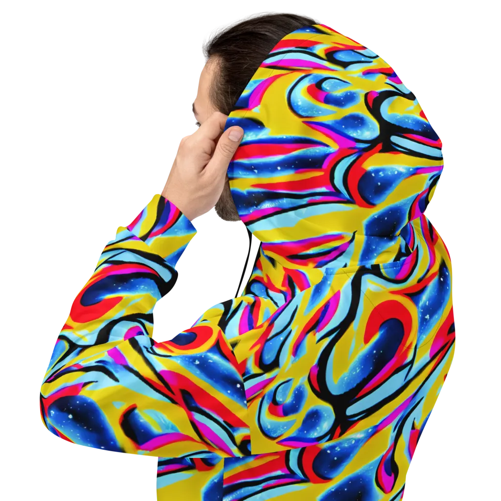Electric Dreamscape on Hoodie — Back