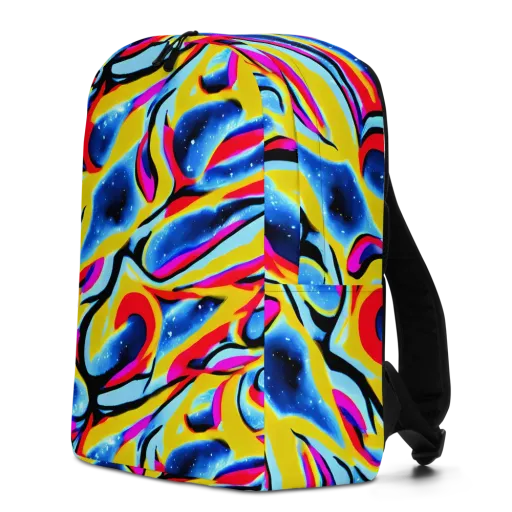 Electric Dreamscape on a Minimalist Backpack
