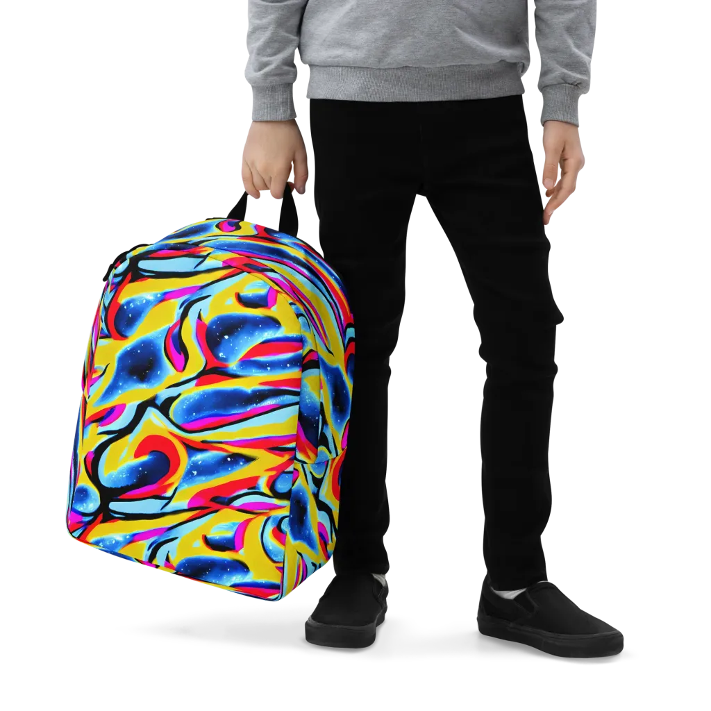 Electric Dreamscape on Minimalist Backpack — Zoomed-in