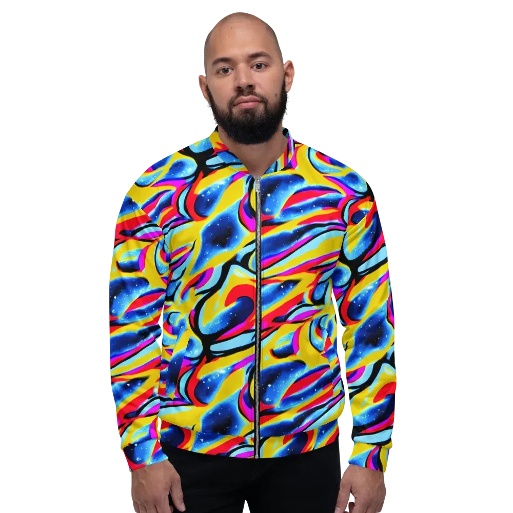 Electric Dreamscape on Bomber Jacket — Front