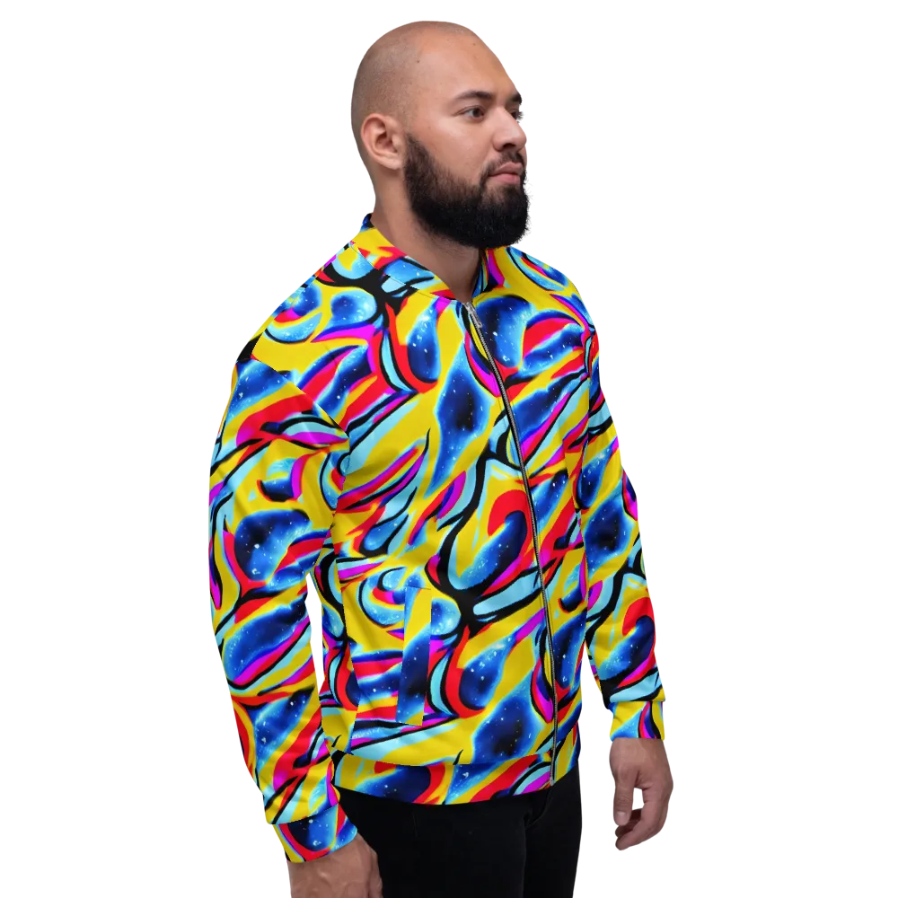 Electric Dreamscape on Bomber Jacket — Right