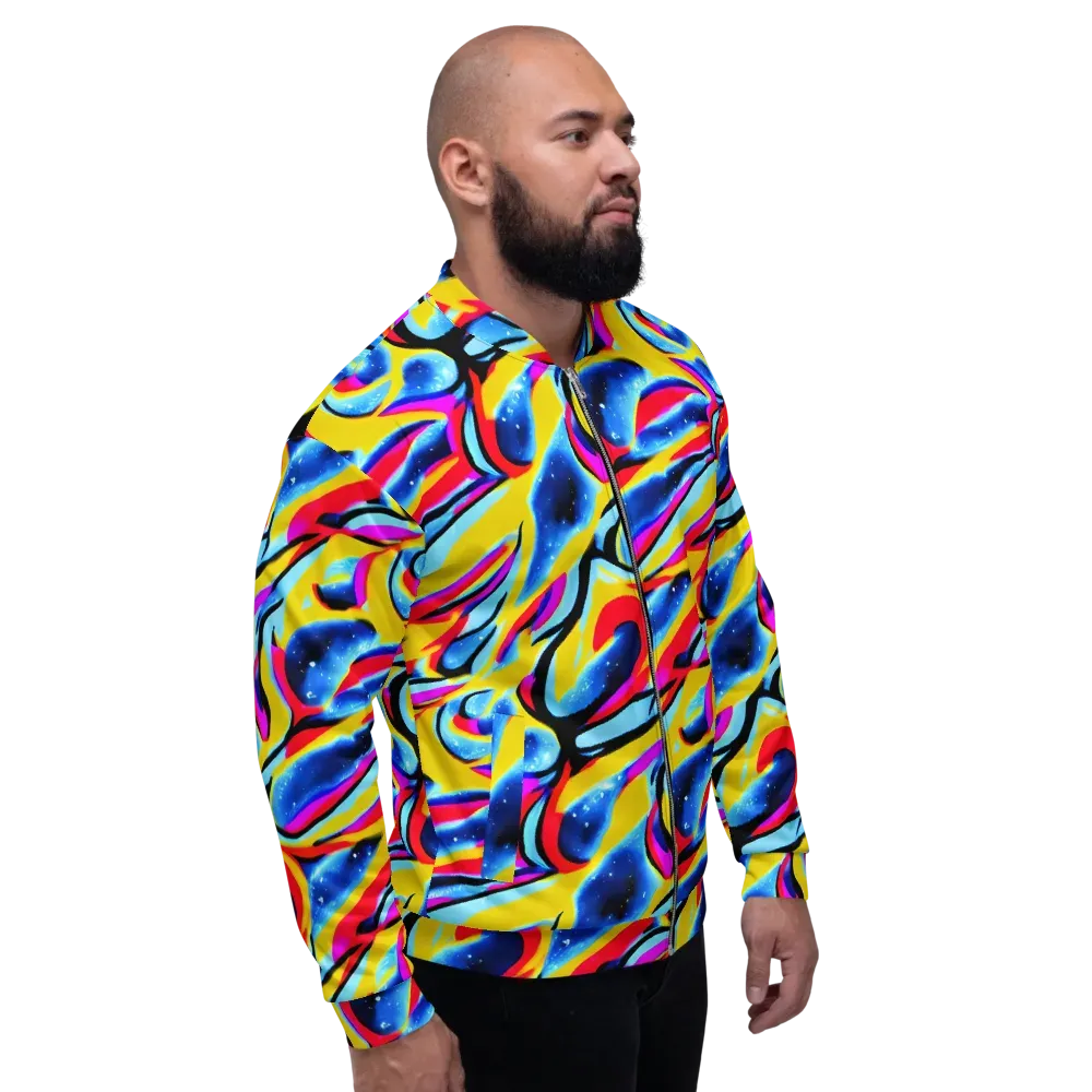 Electric Dreamscape on Bomber Jacket — Right