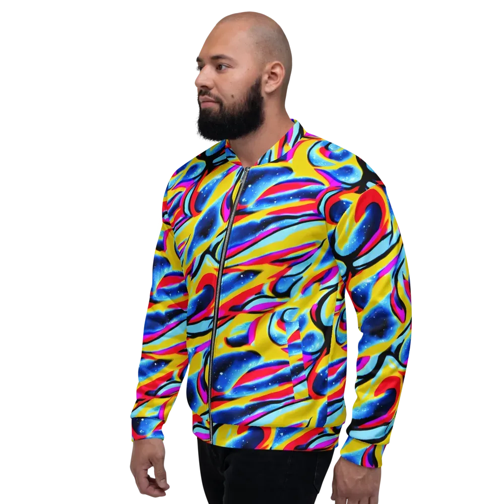 Electric Dreamscape on Bomber Jacket — Left
