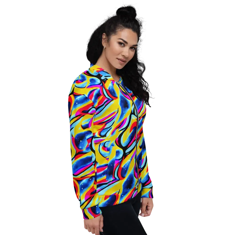 Electric Dreamscape on Bomber Jacket — Right