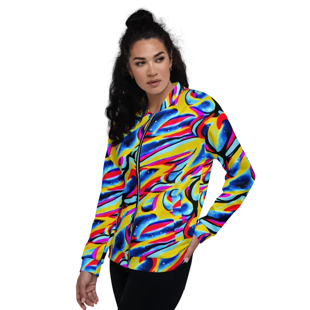 Electric Dreamscape on Bomber Jacket — Left