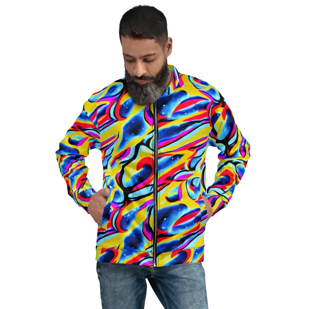 Electric Dreamscape on Bomber Jacket — Front
