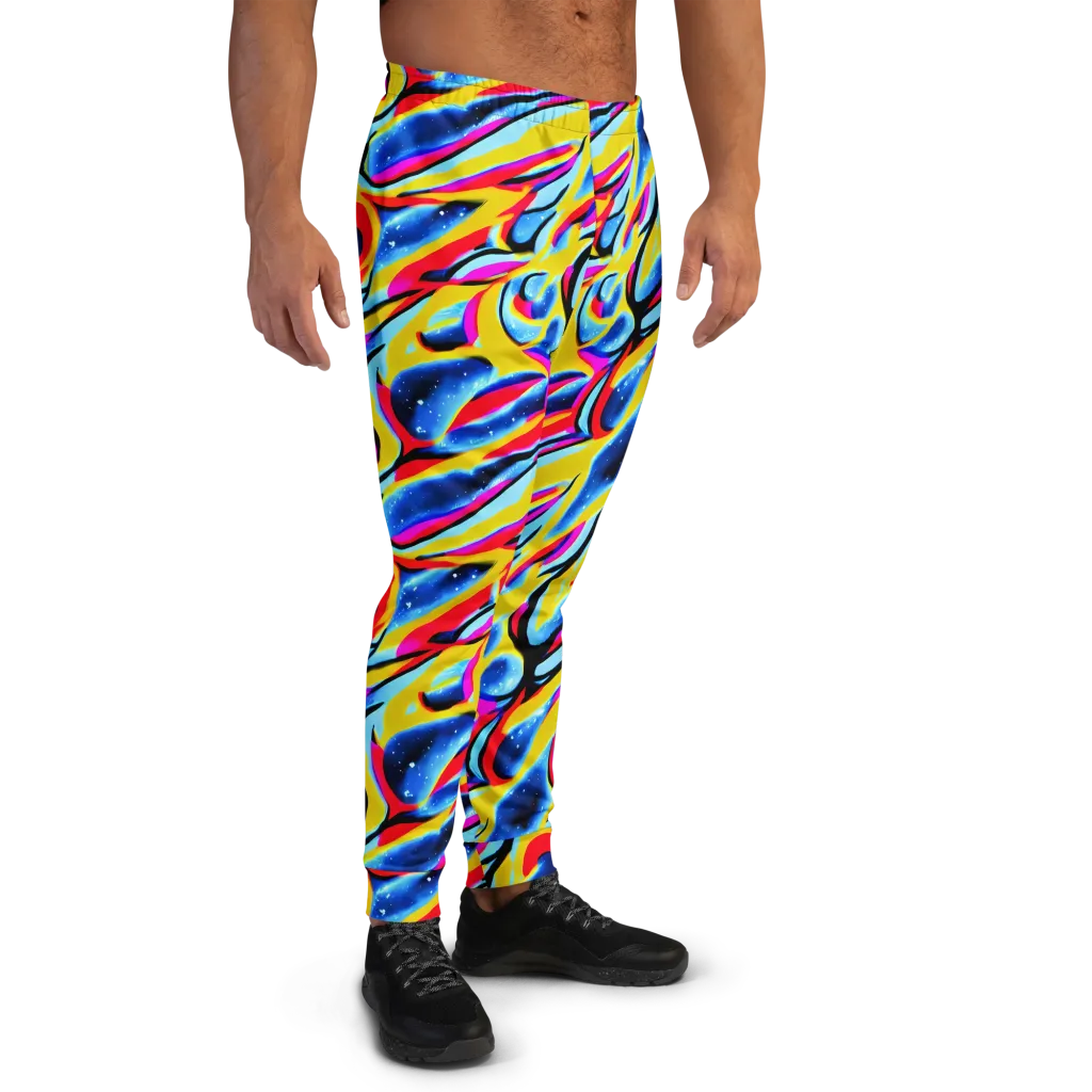 Electric Dreamscape on Men's Joggers — Right