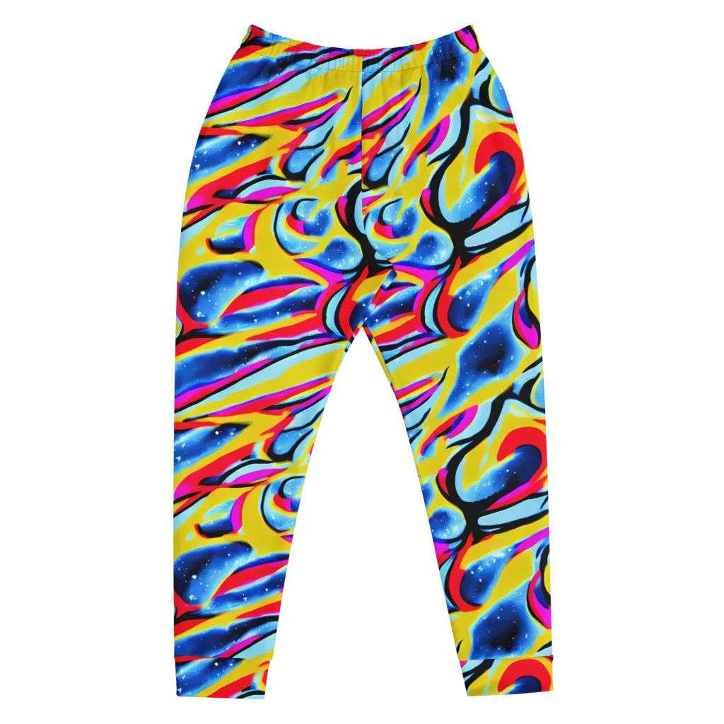 Electric Dreamscape on Men's Joggers — Front