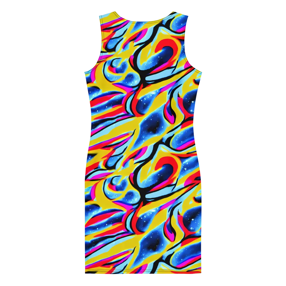 Electric Dreamscape on Bodycon Dress — Back