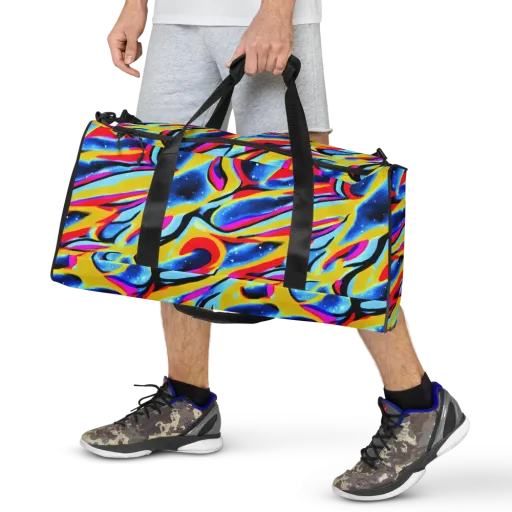 Electric Dreamscape on a Duffle Bag