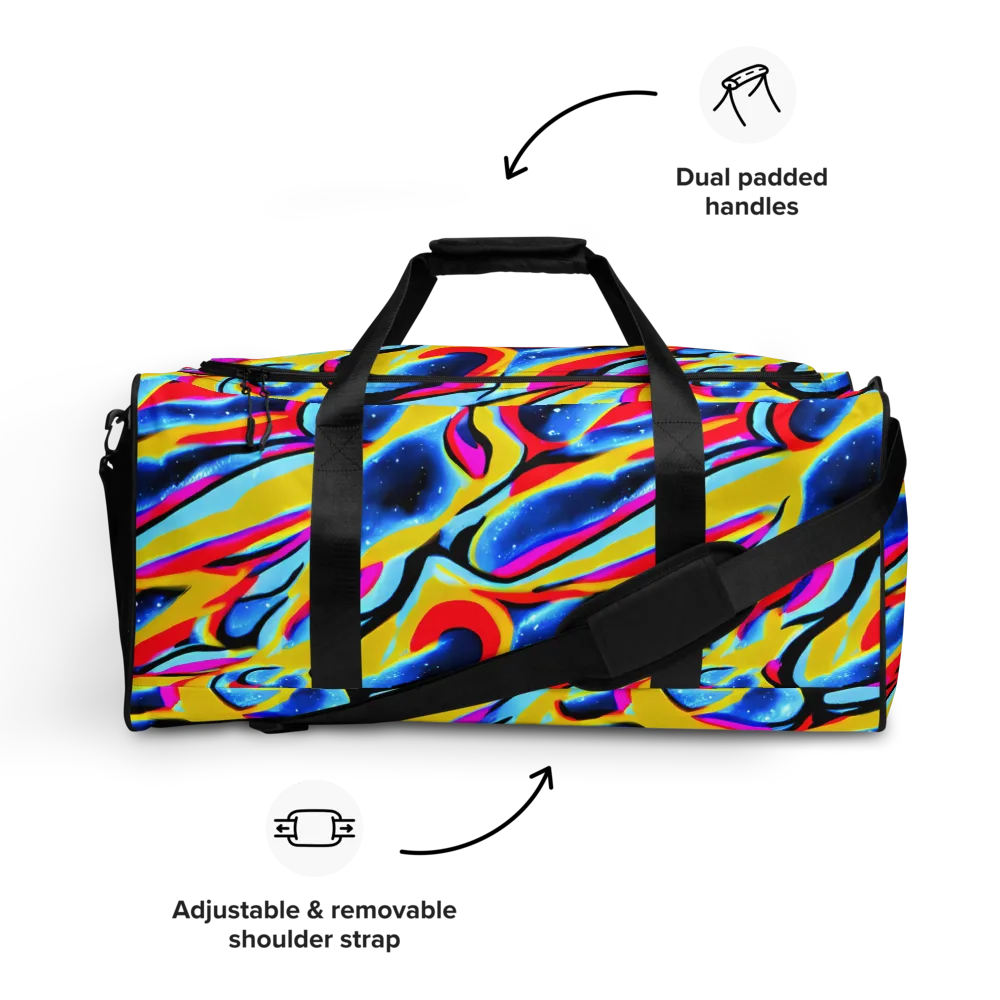 Electric Dreamscape on Duffle Bag — Front