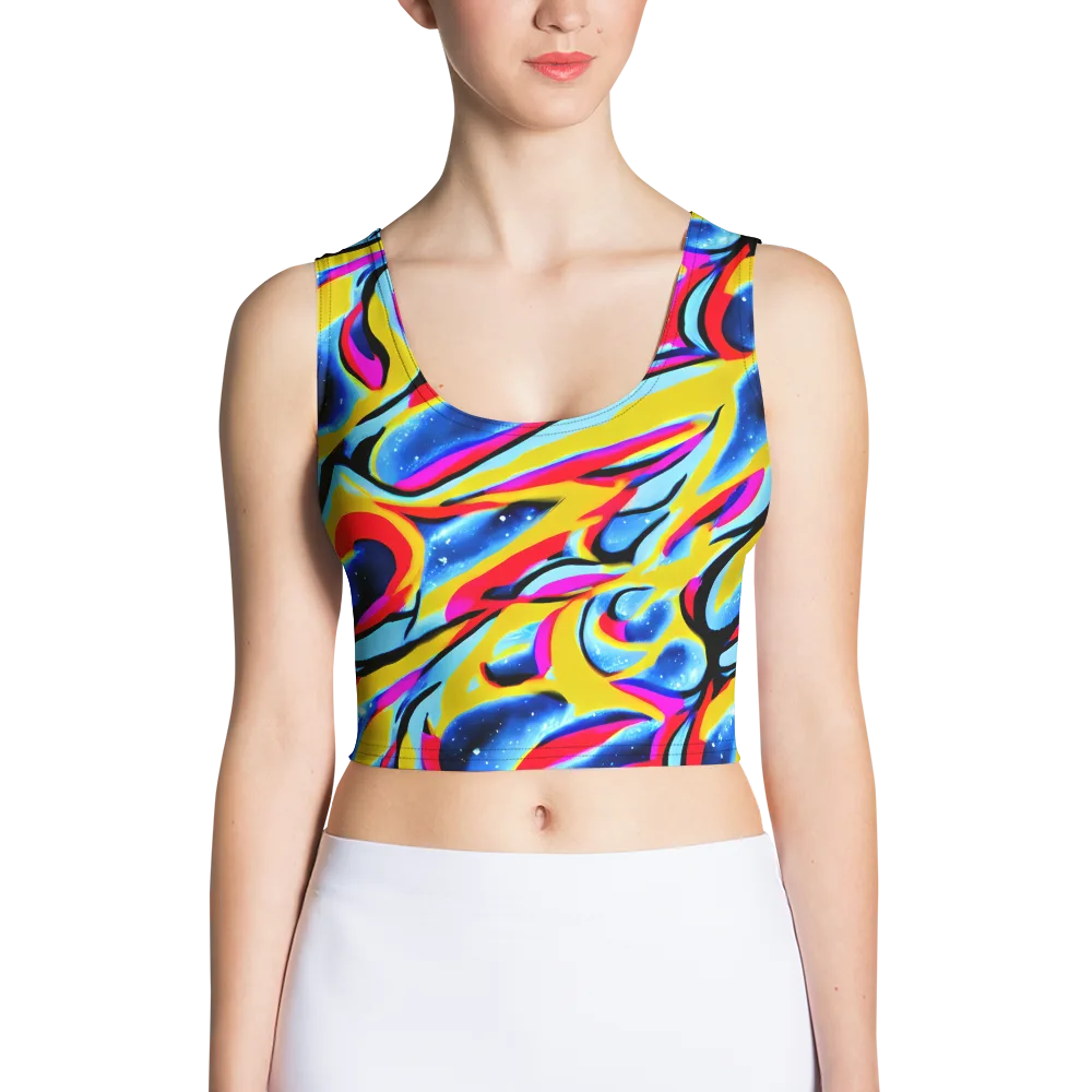 Electric Dreamscape on Crop Top — Front