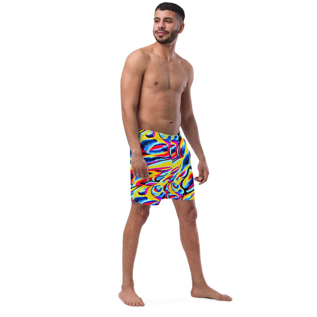Electric Dreamscape on Swim Trunks — Right Front