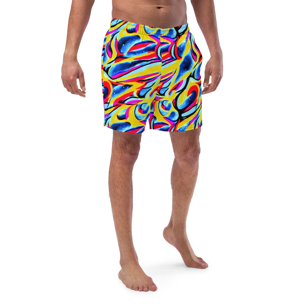 Electric Dreamscape on Swim Trunks — Front