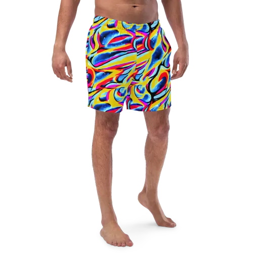 Electric Dreamscape on a Swim Trunks