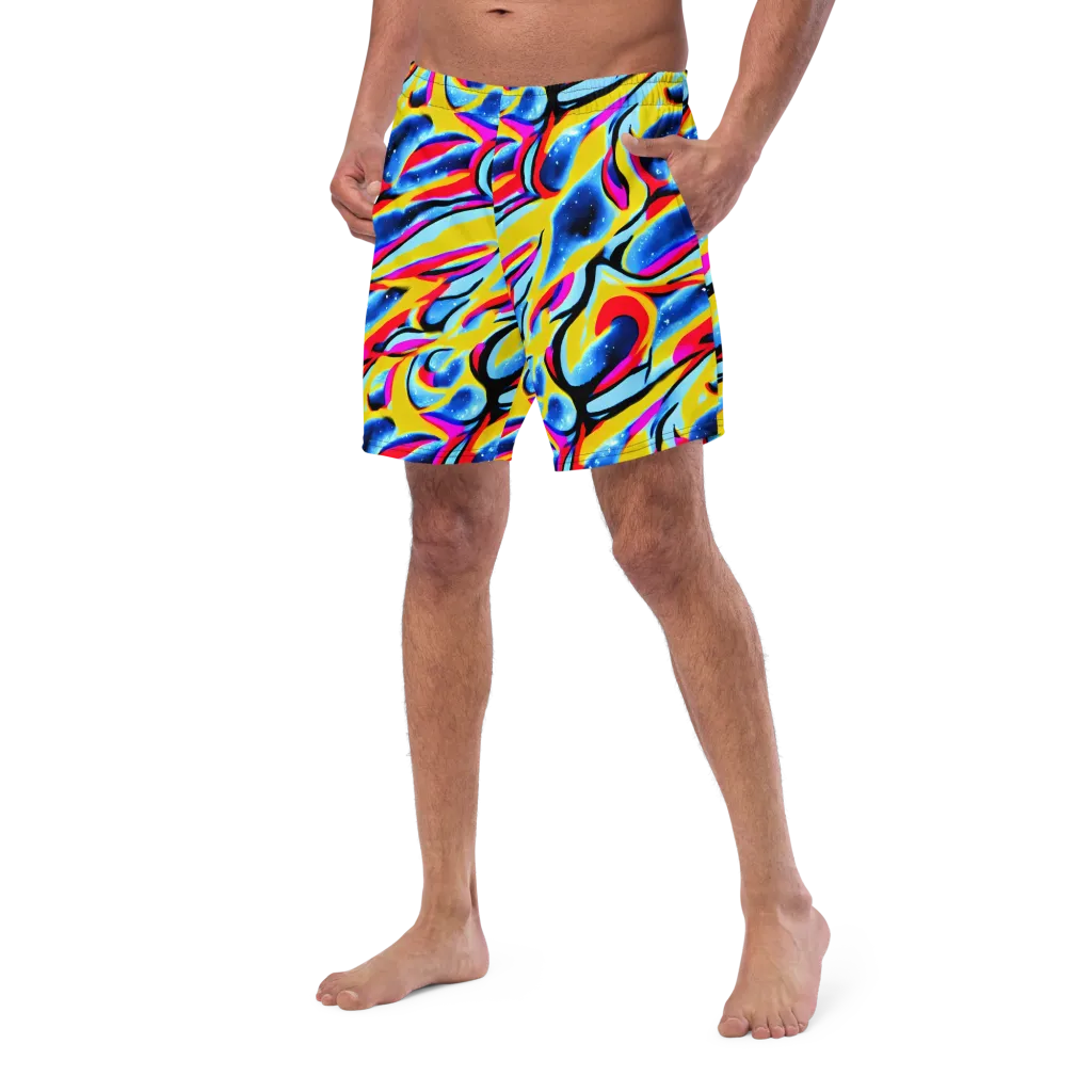 Electric Dreamscape on Swim Trunks — Left Front