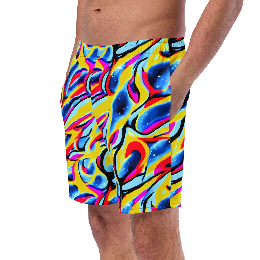 Electric Dreamscape on Swim Trunks — Left Front
