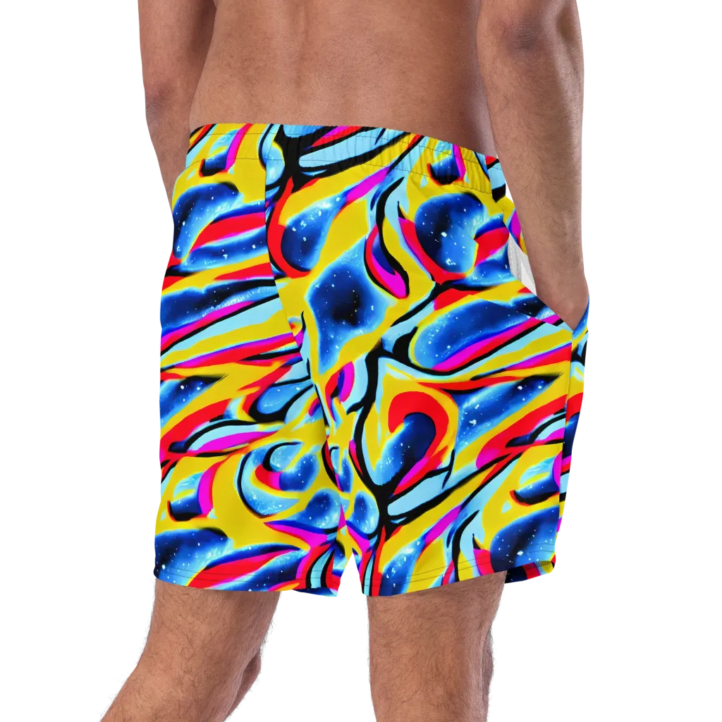 Electric Dreamscape on Swim Trunks — Right Back