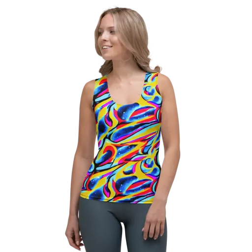 Electric Dreamscape on a Women's Tank Top