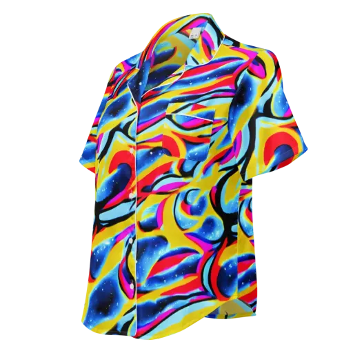 Electric Dreamscape on a Women's Short Sleeve Pajama Top