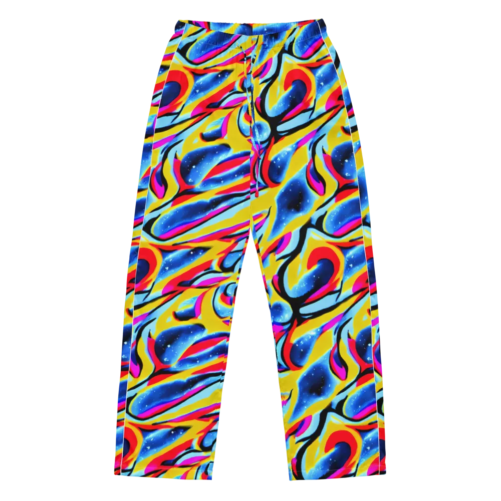 Electric Dreamscape on Women's Pajama Pants — Front