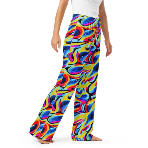 Electric Dreamscape on a Women's Pajama Pants