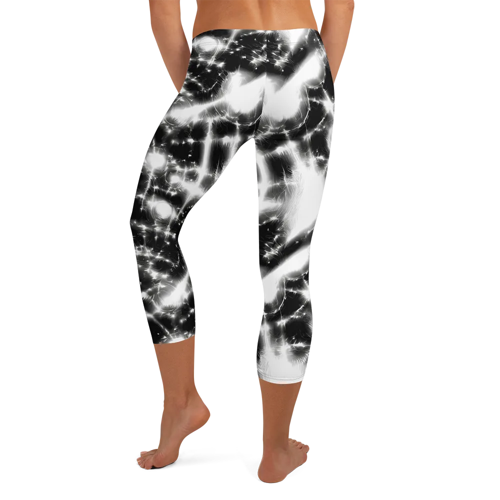 Electric Nightfall on Capri Leggings — Back