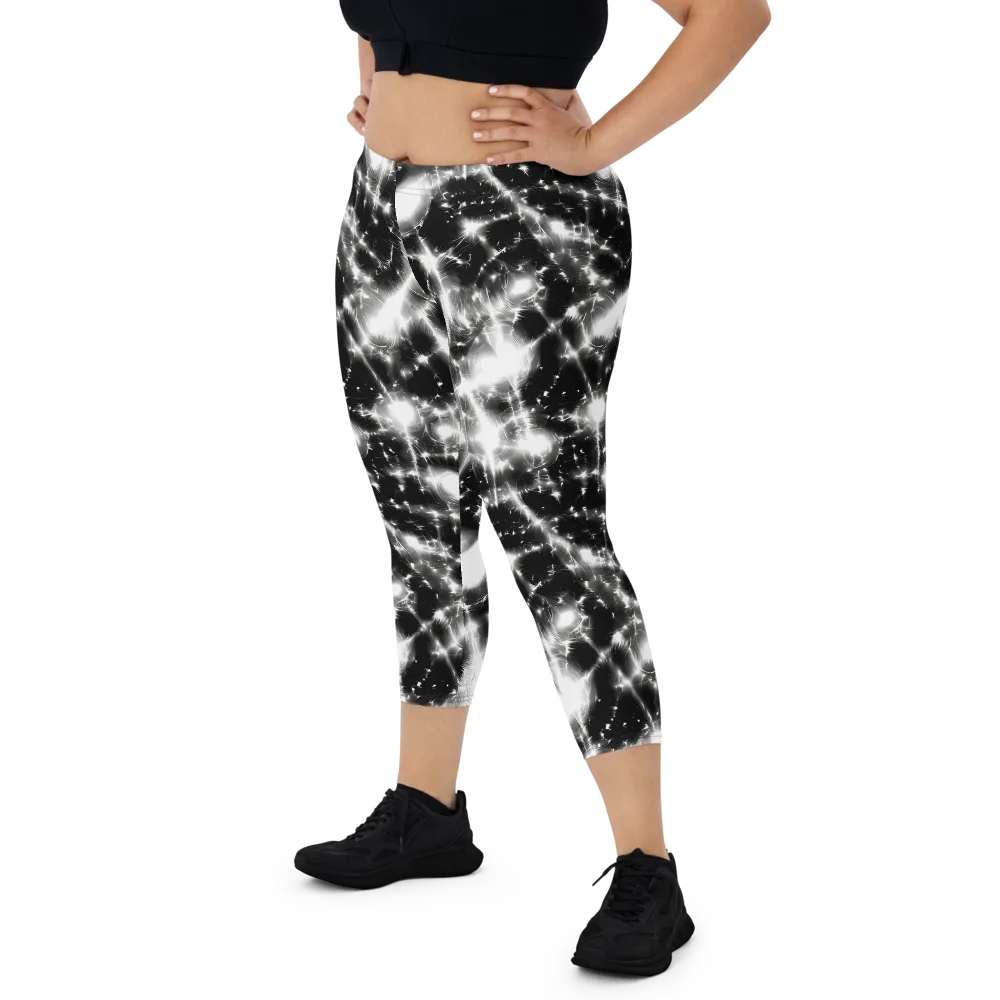 Electric Nightfall on Capri Leggings — Front