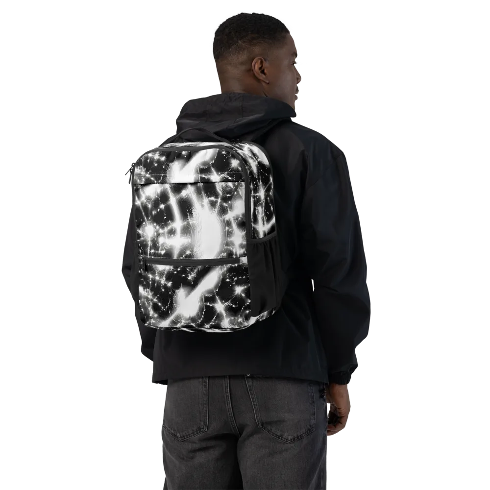 Electric Nightfall on Utility Backpack — Back