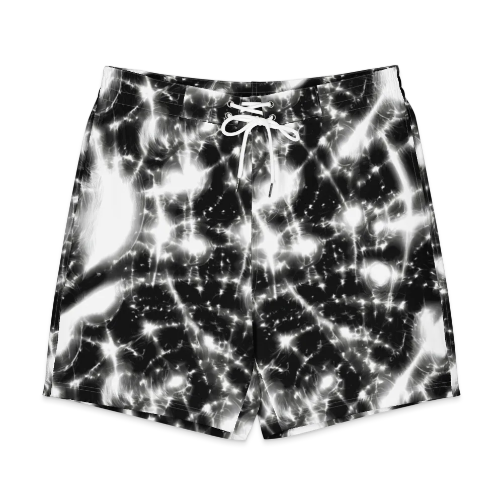 Electric Nightfall on Men's Board Shorts — Front