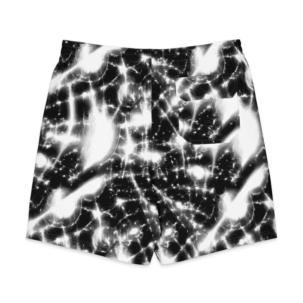 Electric Nightfall on Men's Board Shorts — Back