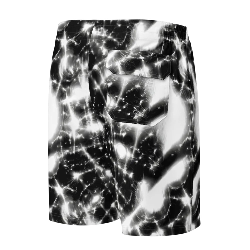 Electric Nightfall on Men's Board Shorts — Back