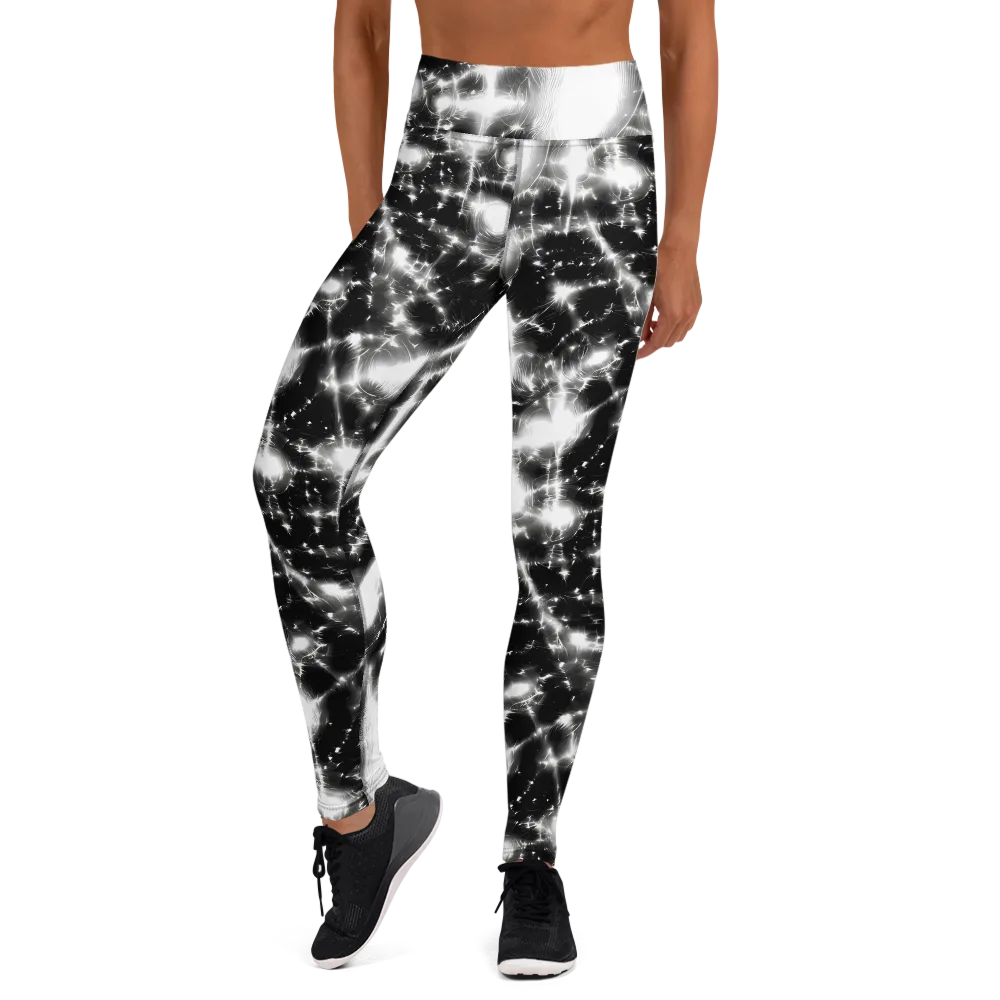 Electric Nightfall on Yoga Leggings — Front