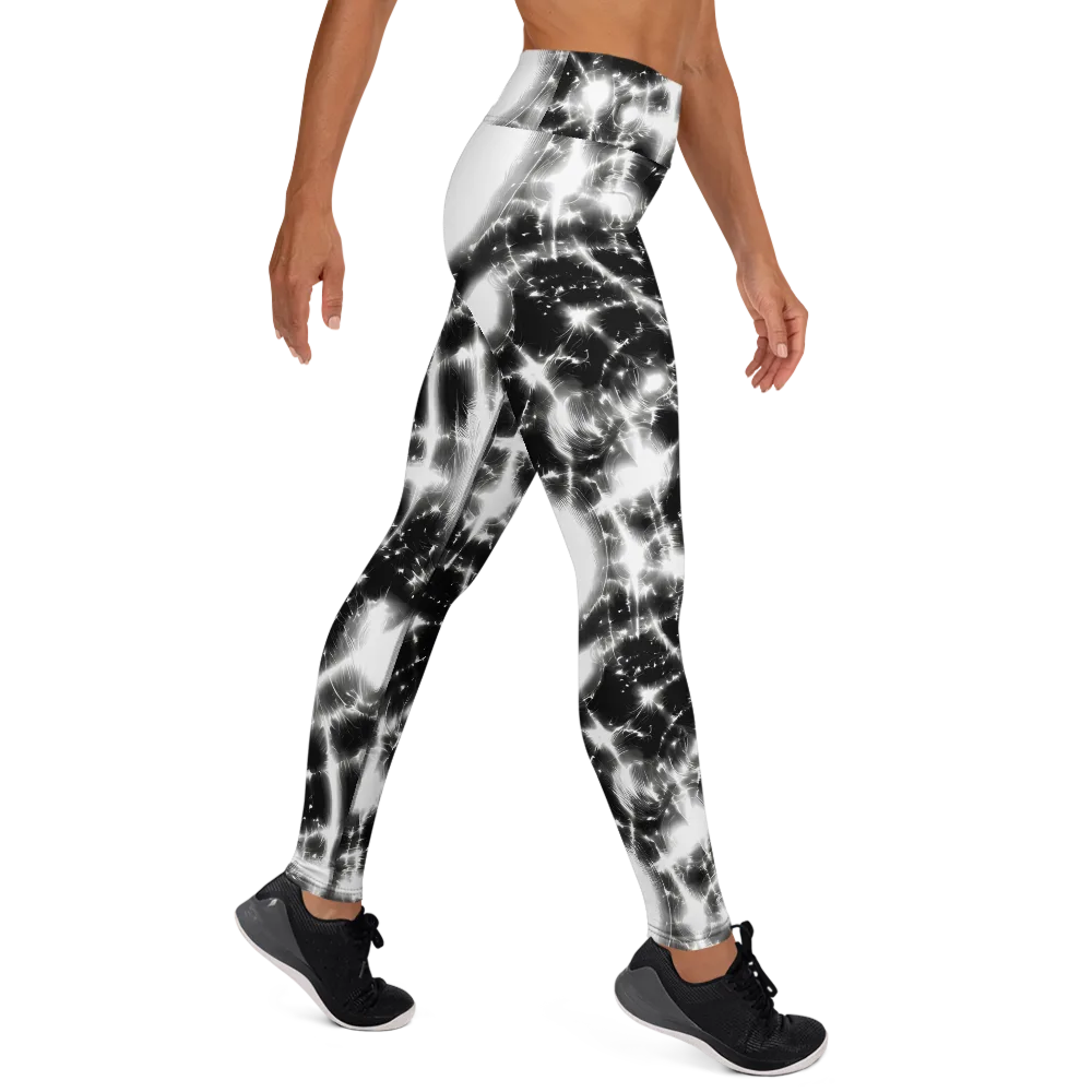 Electric Nightfall on Yoga Leggings — Right