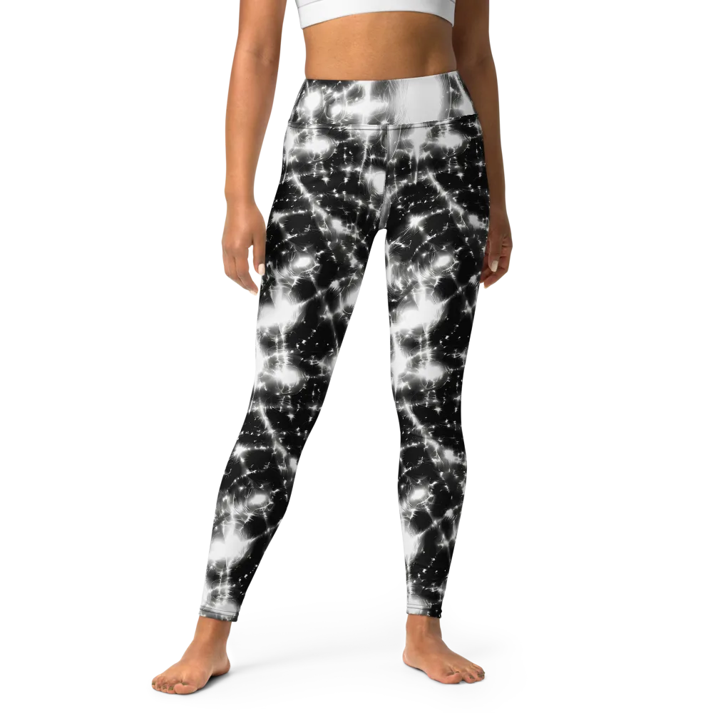Electric Nightfall on Yoga Leggings — Front