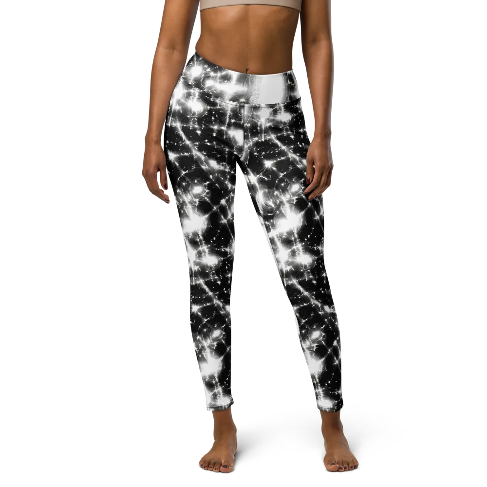 Electric Nightfall on Yoga Leggings — Front