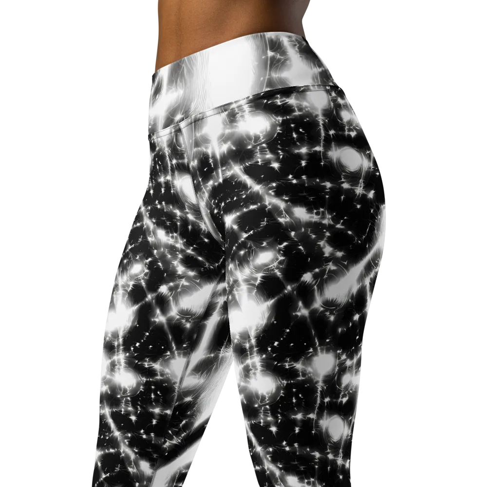 Electric Nightfall on Yoga Leggings — Left Front