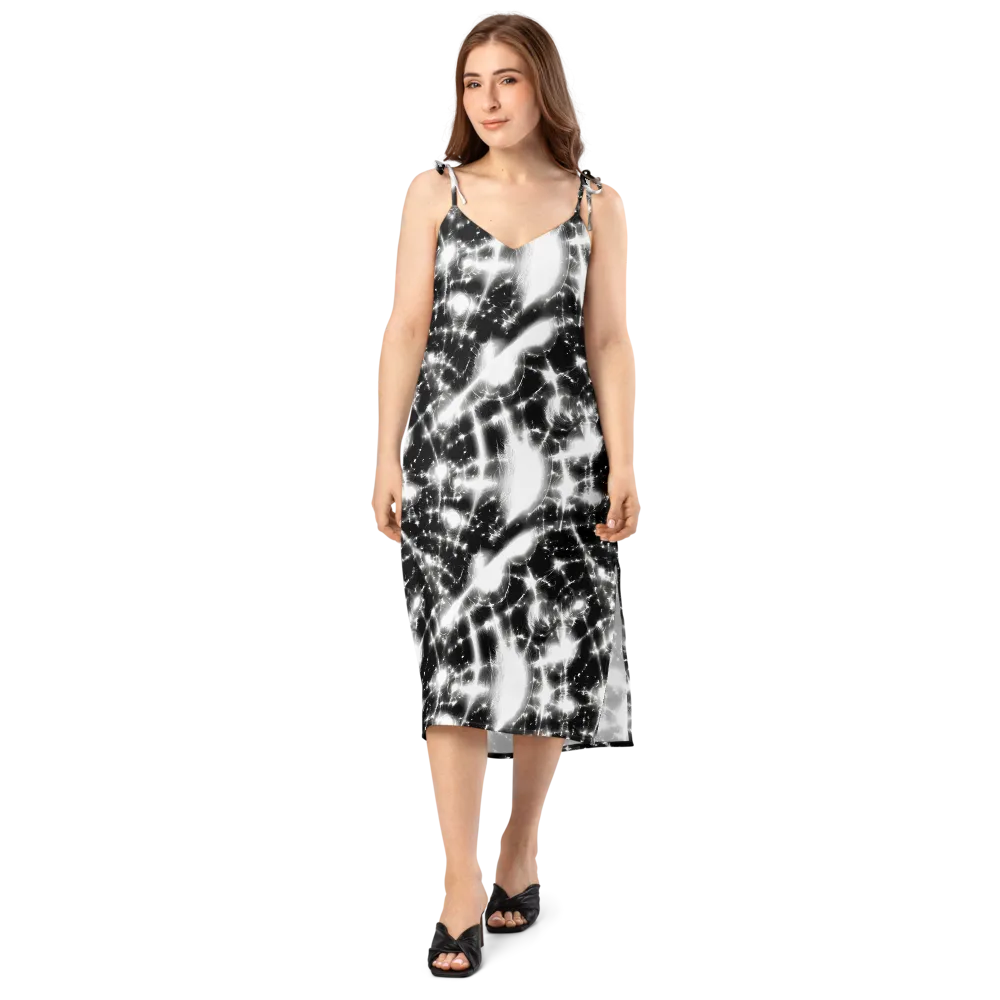 Electric Nightfall on Slip Dress — Front