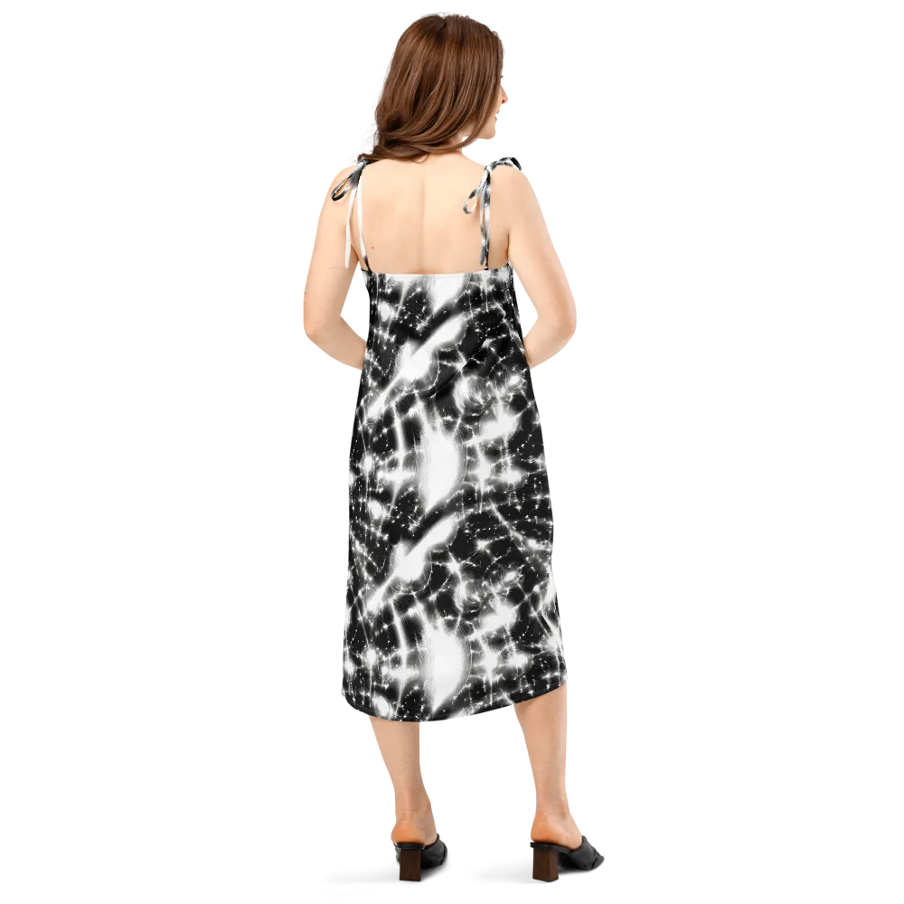 Electric Nightfall on Slip Dress — Back