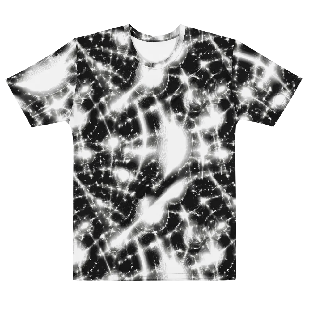 Electric Nightfall on Men's Cotton Crew Neck T-Shirt — Front