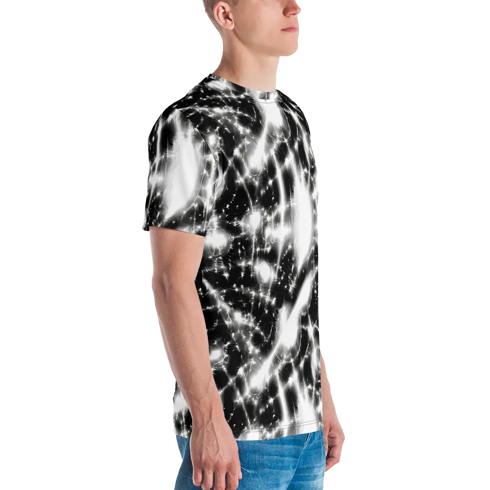Electric Nightfall on Men's Crew Neck T-Shirt — Right