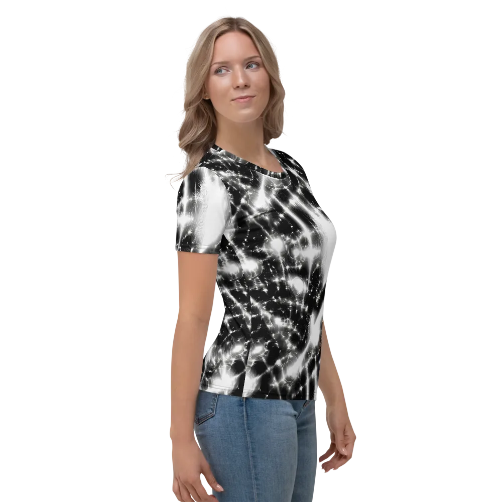 Electric Nightfall on Women's Crew Neck T-Shirt — Right