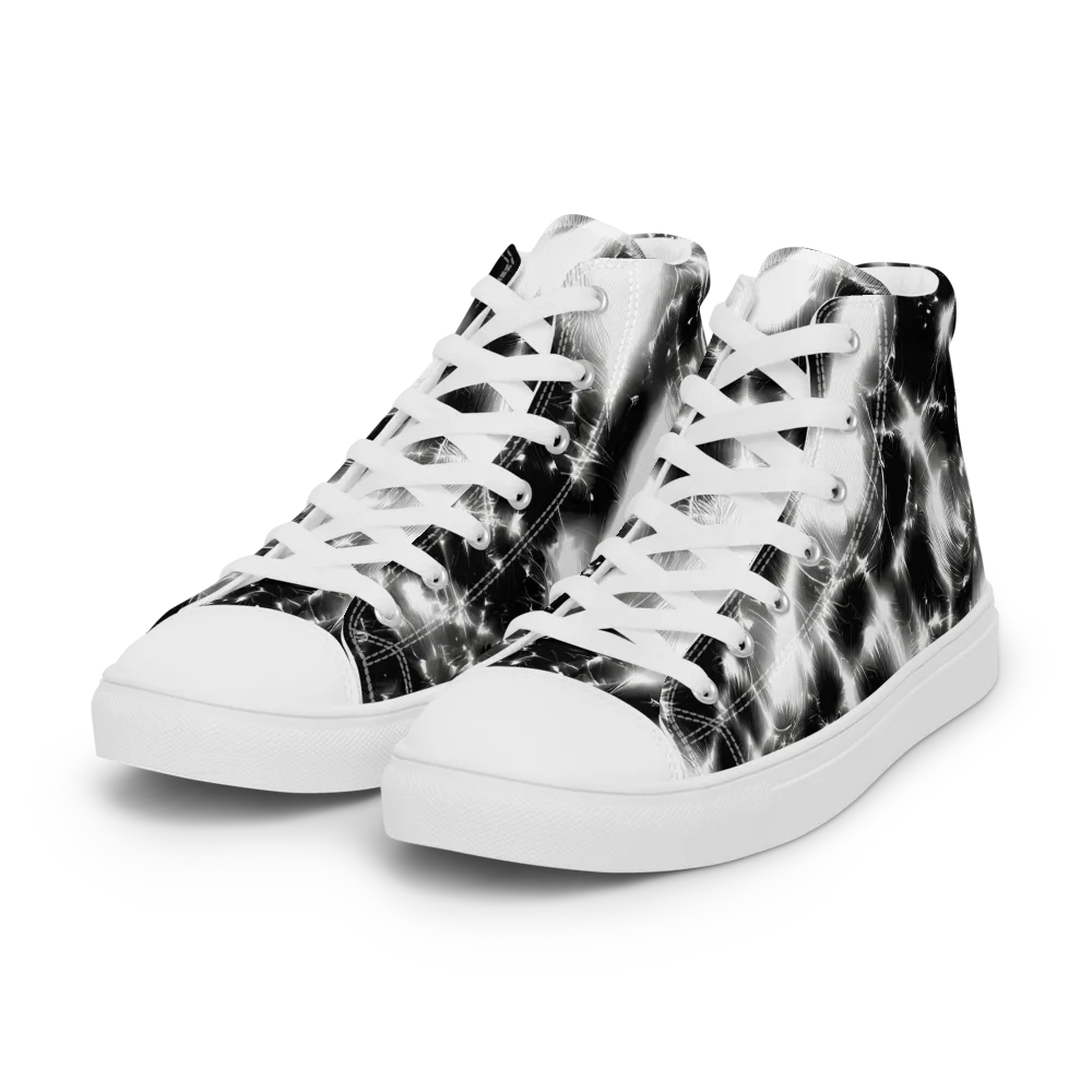 Electric Nightfall on Women's High Top Canvas Shoes — Left Front