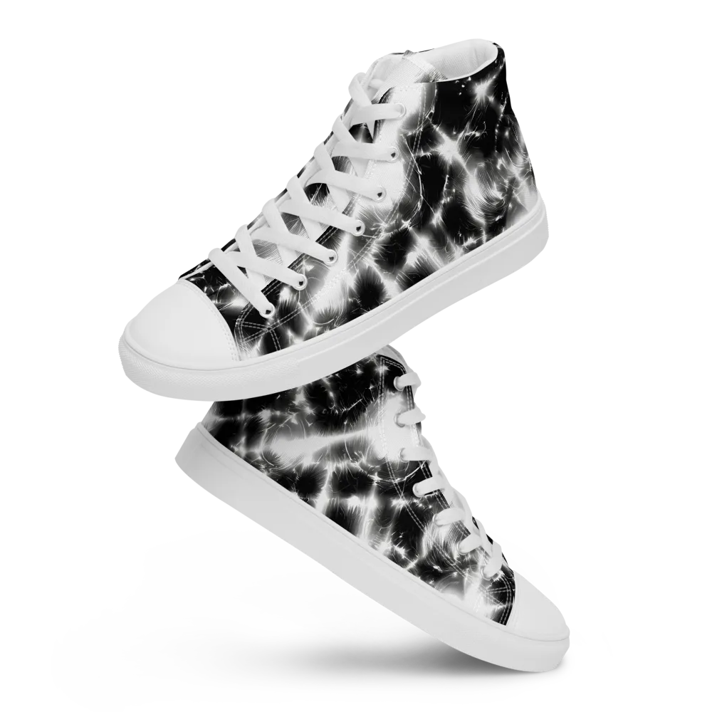Electric Nightfall on Women's High Top Canvas Shoes — Front