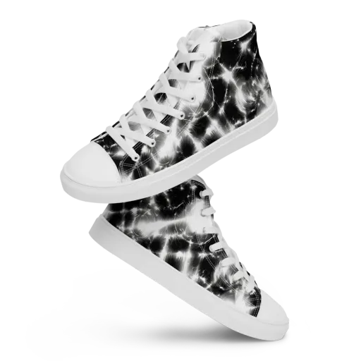 Electric Nightfall on a Women's High Top Canvas Shoes