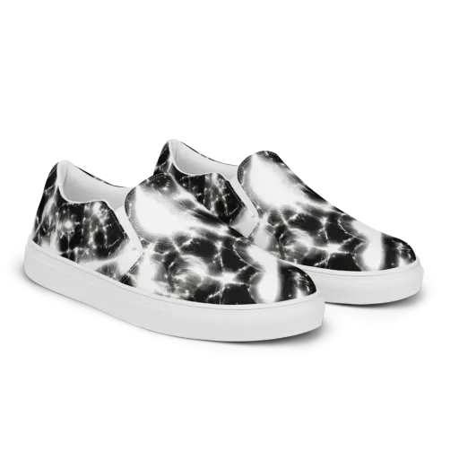 Electric Nightfall on a Men's Slip-On Canvas Shoes
